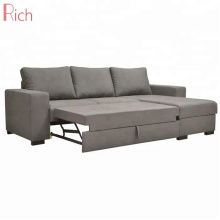 L Shaped Corner Fabric furniture living room Sofa cum Bed cama